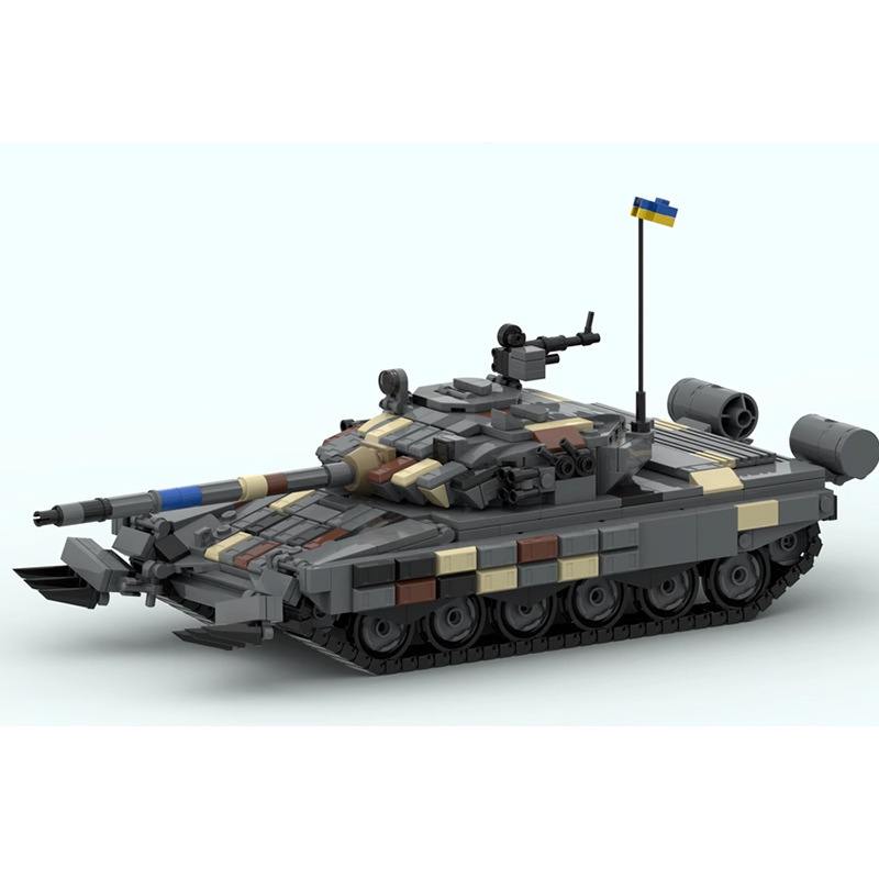 Lego Compatible Military Tank - รถถังหลัก T-72AV, โมเดลรถหุ้มเกราะทางการทหาร, ชุดตัวต่อ DIY สำหรับแฟนทหาร,