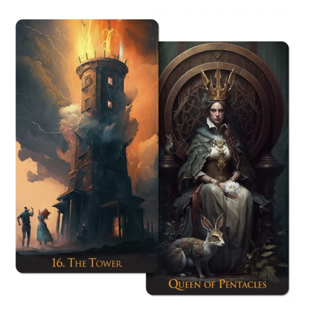 Tarot Cards Deck With Guidebook - 12*7 ซม.แปลกโลกไพ่ทาโรต์ 78 ใบไพ่ทาโรต์ | ไพ่ทาโรต์อินดี้