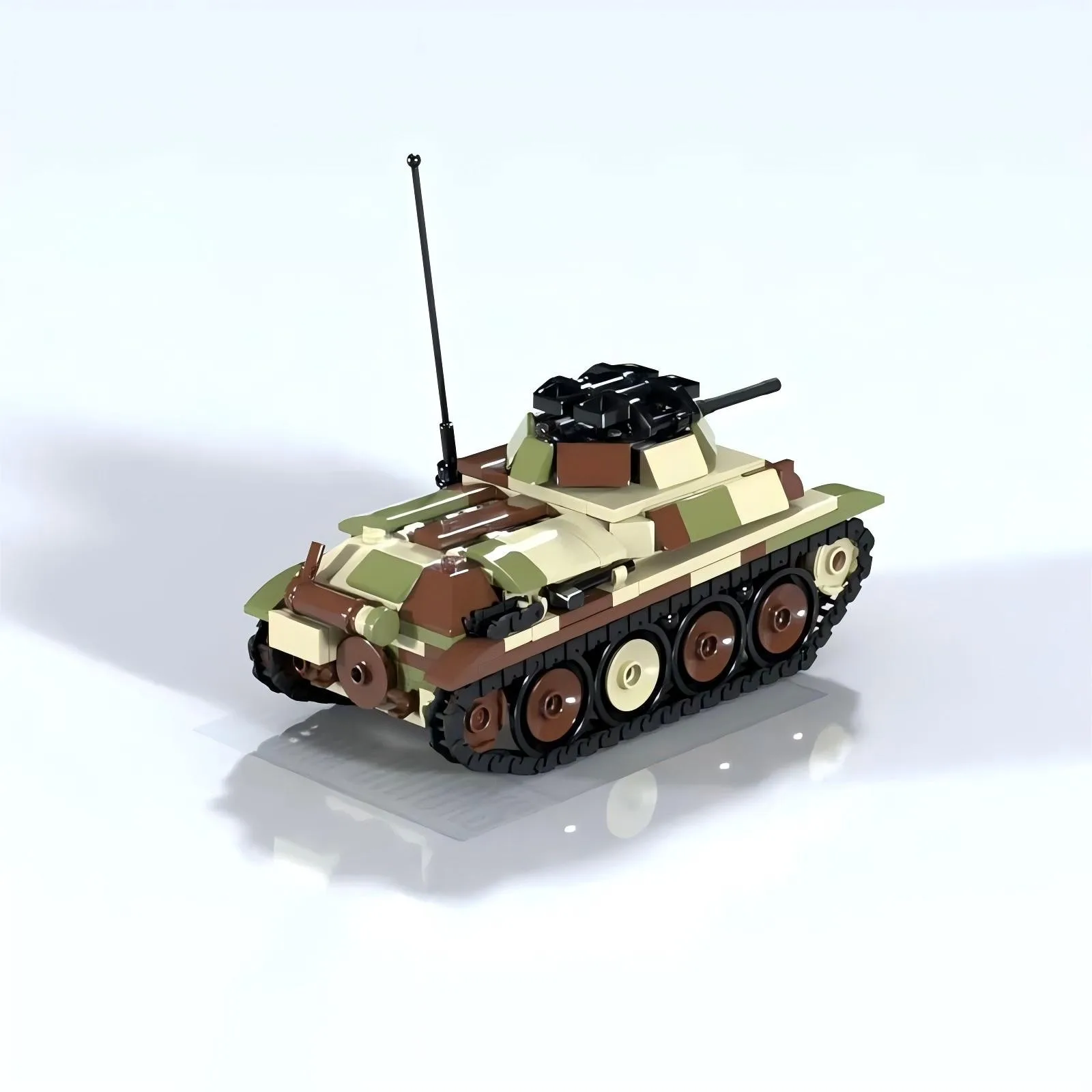 Lego Compatible Military Tank - อุปกรณ์ไฮเทค รถต่อสู้ทหารบก บล็อกตัวต่อ MOC รถถังทหาร Sdkfz