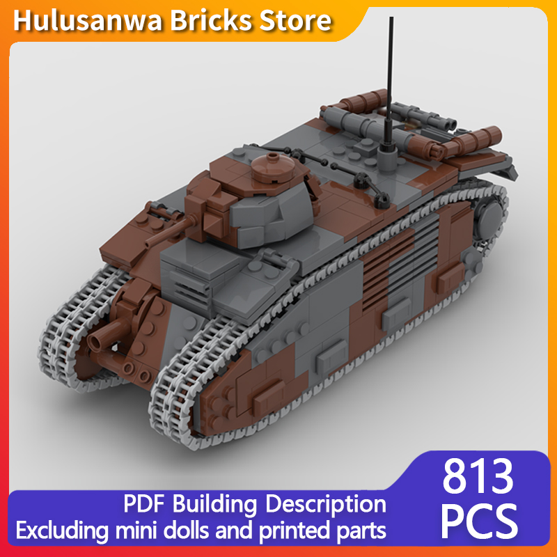 Lego Compatible Military Tank - รถถังทหาร B1 Bis รุ่น MOC ตัวต่ออิฐบล็อก