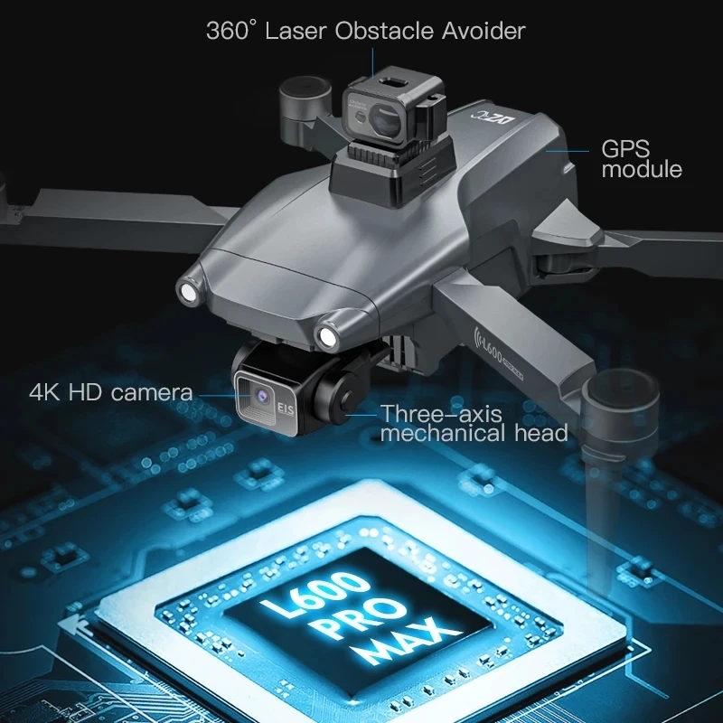 L600 PRO MAX GPS Drone Profess - Fpv Brushless Rc Drone 4K บทวิจารณ์และราคา
